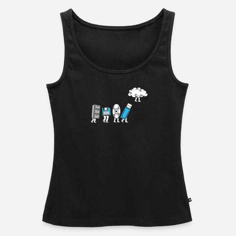 Cloud Computing Evolution Computer Development - Women’s Premium Organic Tank top - black
