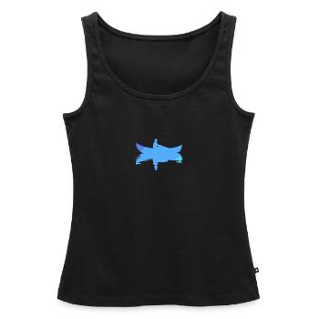 Canoë, eau vive, aviron - Débardeur bio Premium Femme - noir - Devant - AI Model Female 172 light (172cm)