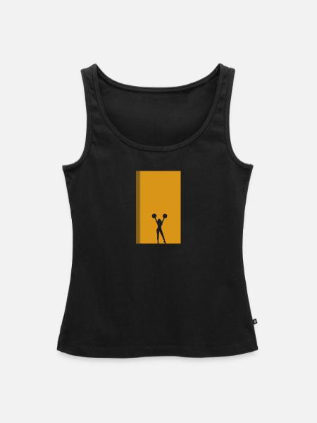 Cheerleader Bommel Mädchen - Frauen Premium Organic Tank Top - Schwarz