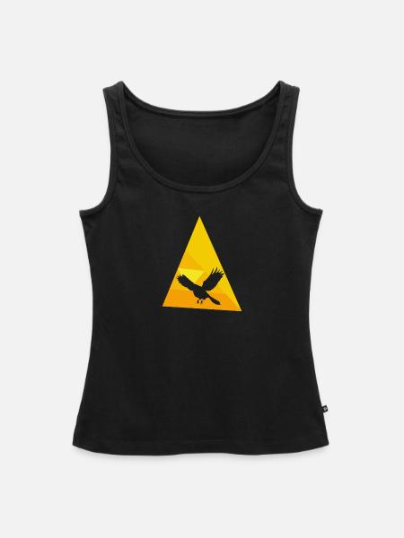 Vogel Vogel Vogelschwarm - Frauen Premium Organic Tank Top - Schwarz