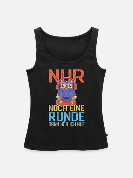 Lustige Gaming Eule - Streaming Computerspiele - Frauen Premium Organic Tank Top - Schwarz