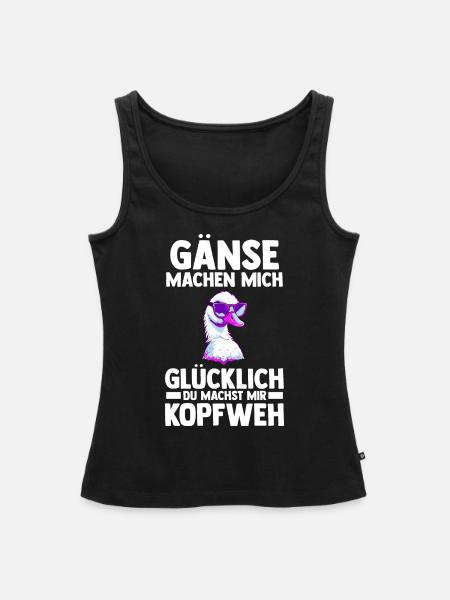 Gans Gänse - Frauen Premium Organic Tank Top - Schwarz