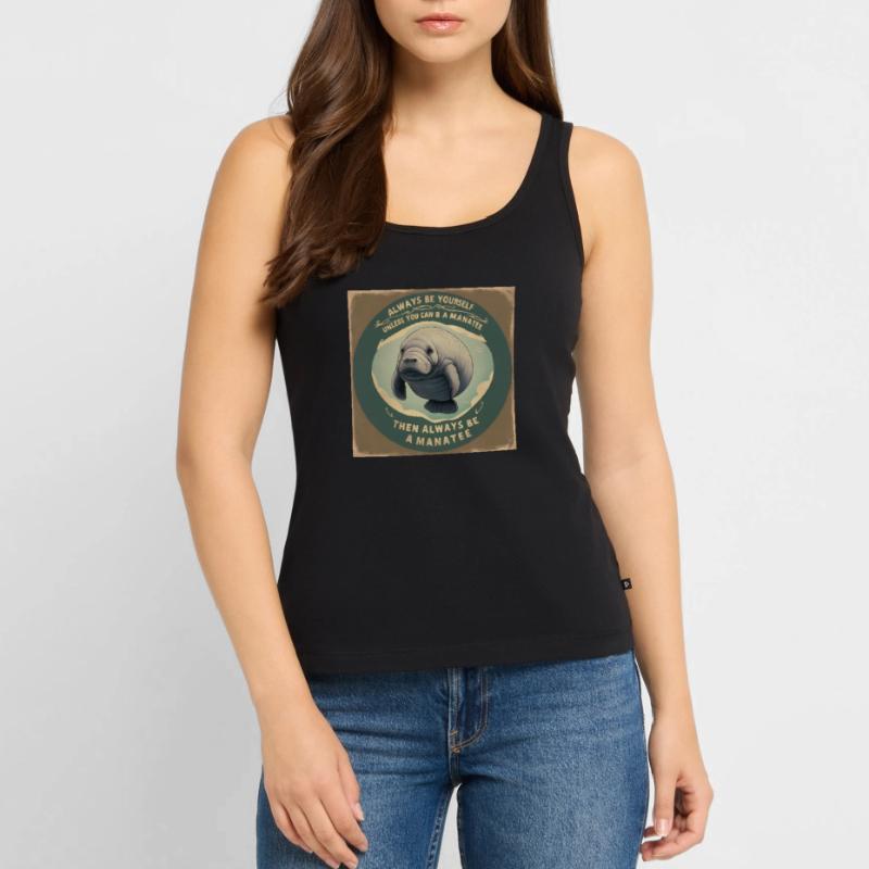 Sei Du selbst oder sei ein Manatee Lebensweisheit Frauen Premium Organic Tank Top