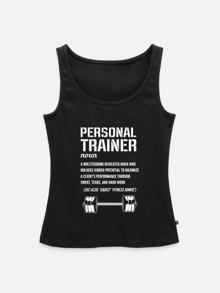 Fitnesstrainer - Frauen Premium Organic Tank Top - Schwarz