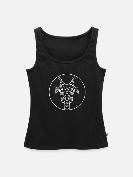 Geo-Giraffe - Frauen Premium Organic Tank Top - Schwarz