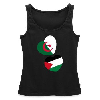 Algerien & Palästina - Frauen Premium Organic Tank Top - Schwarz - Vorne - AI Model Female 172 light (172cm)