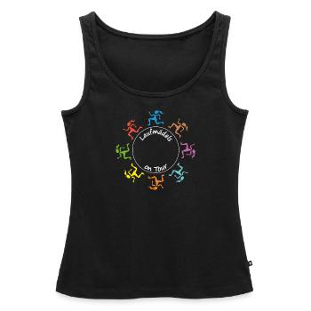 Das ultimative Design für Joggerinen on Tour - Frauen Premium Organic Tank Top - Schwarz - Vorne - AI Model Female 172 light (172cm)