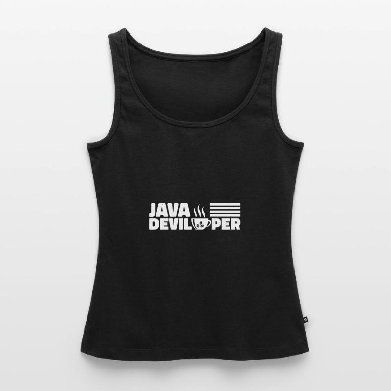 Java Developer with Coffee Débardeur bio Premium Femme