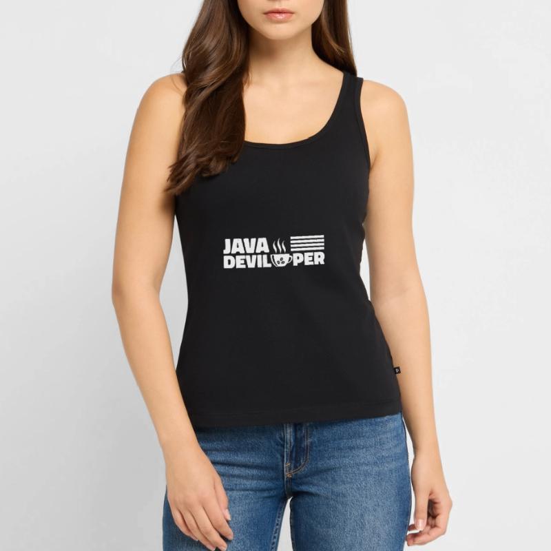 Java Developer with Coffee Débardeur bio Premium Femme