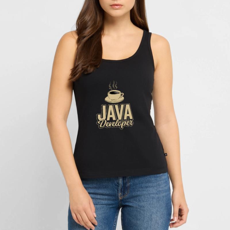 Café Java Developer Coffee Débardeur bio Premium Femme