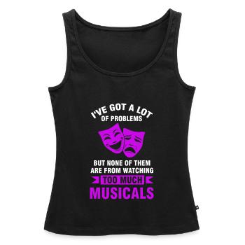 Theater Broadway-Musical Geschenk - Frauen Premium Organic Tank Top - Schwarz - Vorne - AI Model Female 172 light (172cm)