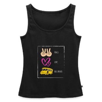 Schulbusfahrer Schulbus - Frauen Premium Organic Tank Top - Schwarz - Vorne - AI Model Female 172 light (172cm)