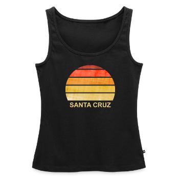Santa Cruz Retro - Débardeur bio Premium Femme - noir - Devant - AI Model Female 172 light (172cm)