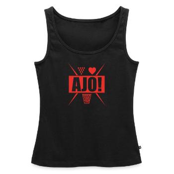 Ajo Pfälzer Weinfest Riesling - Frauen Premium Organic Tank Top - Schwarz - Vorne - AI Model Female 172 light (172cm)