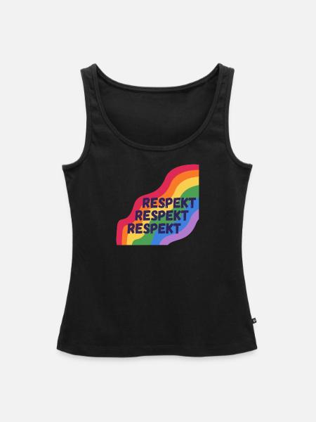 Respekt Pride - Frauen Premium Organic Tank Top - Schwarz
