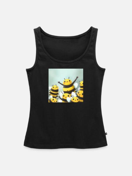 BumbleBees - Frauen Premium Organic Tank Top - Schwarz