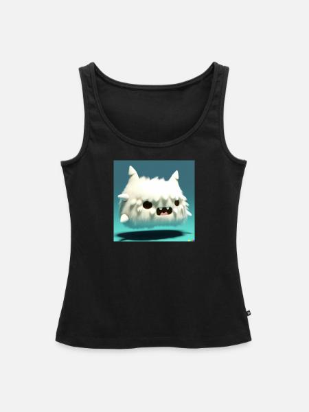 Fluffiges Monster - Frauen Premium Organic Tank Top - Schwarz