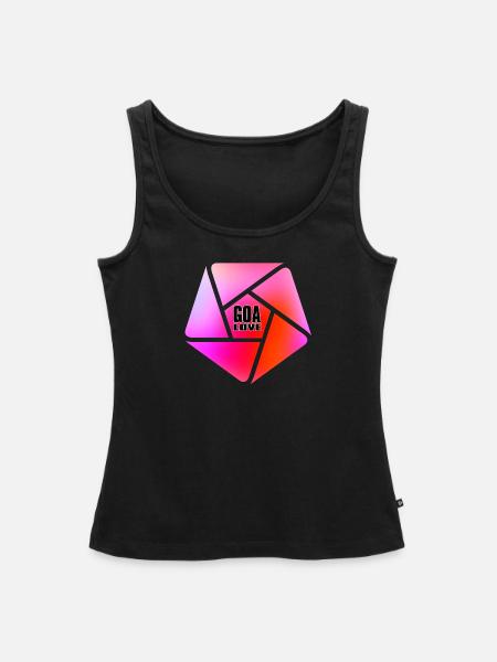 GOA LOVE - Frauen Premium Organic Tank Top - Schwarz