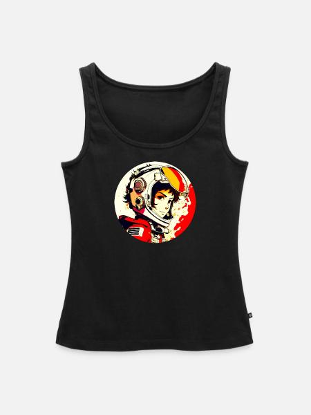 Anime Pilotin - Frauen Premium Organic Tank Top - Schwarz
