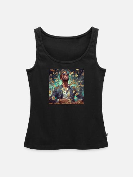 rich - Frauen Premium Organic Tank Top - Schwarz