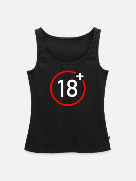18+ - Frauen Premium Organic Tank Top - Schwarz