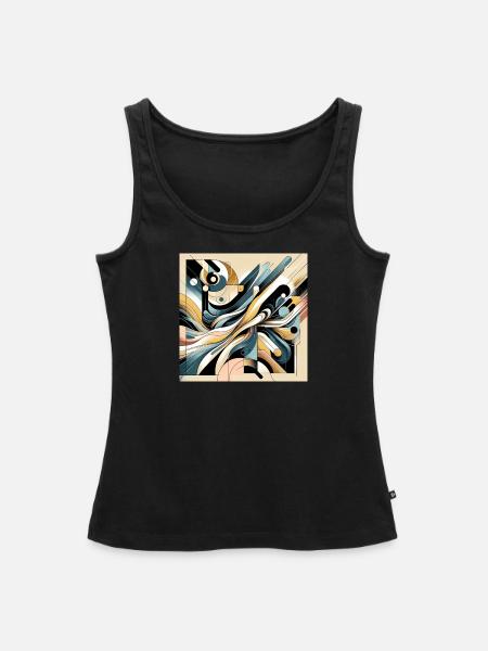 modern style4 - Frauen Premium Organic Tank Top - Schwarz