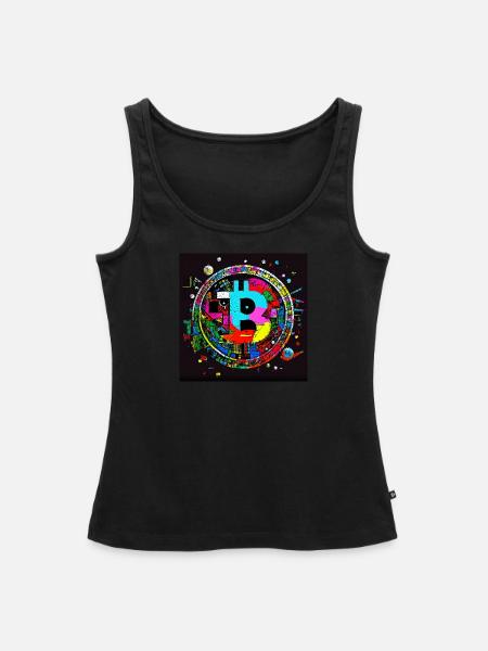 Bitcoin Art - Frauen Premium Organic Tank Top - Schwarz