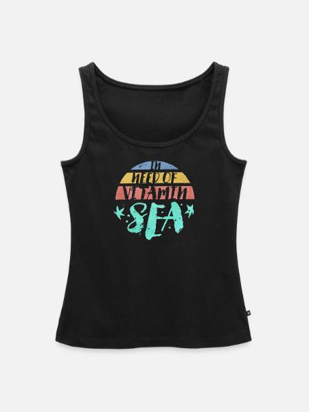 Vitamin Meer Retro - Frauen Premium Organic Tank Top - Schwarz