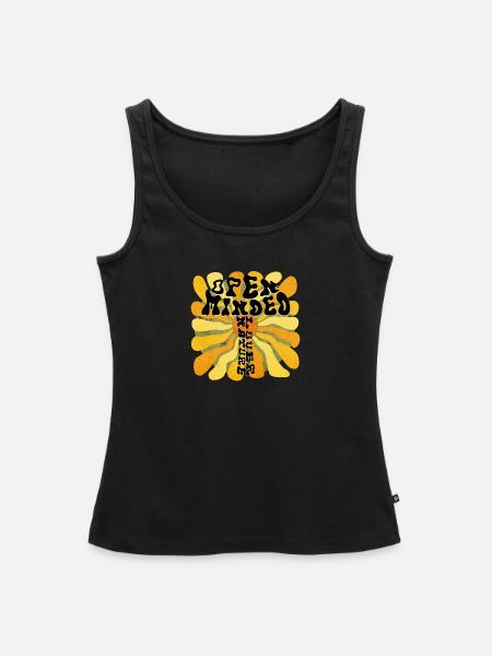 Open minded - Frauen Premium Organic Tank Top - Schwarz