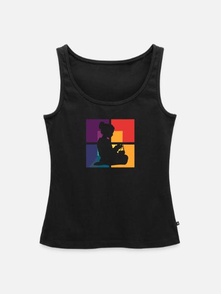 Garn DIY Projekte - Frauen Premium Organic Tank Top - Schwarz