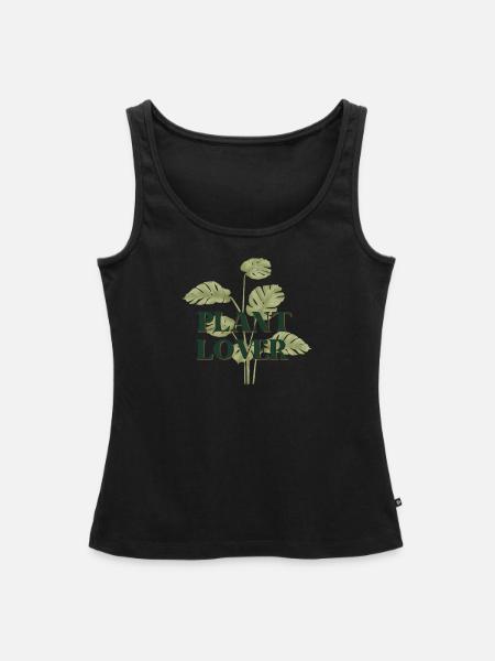 Plantlover - Frauen Premium Organic Tank Top - Schwarz