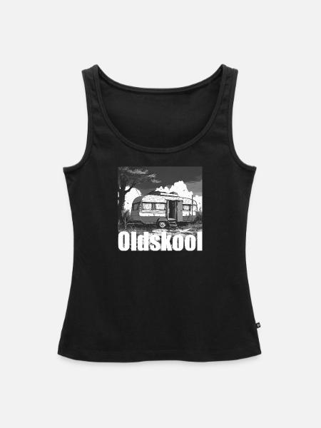 Oldskool Caravan - Frauen Premium Organic Tank Top - Schwarz