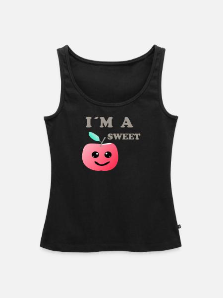 Sweet Apple - Frauen Premium Organic Tank Top - Schwarz
