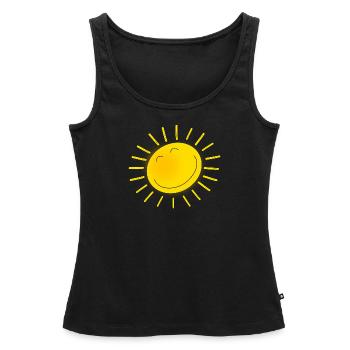friendly sun - Women’s Premium Organic Tank top - black - Front - AI Model Female 172 light (172cm)