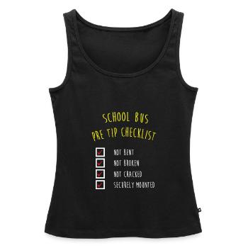 Schulbusfahrer Schulbus - Frauen Premium Organic Tank Top - Schwarz - Vorne - AI Model Female 172 light (172cm)