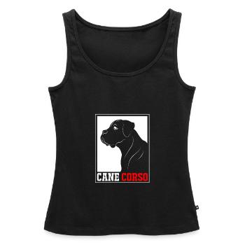 Cane corso - Débardeur bio Premium Femme - noir - Devant - AI Model Female 172 light (172cm)