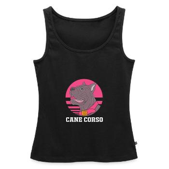 Cane corso - Débardeur bio Premium Femme - noir - Devant - AI Model Female 172 light (172cm)