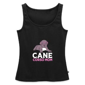Cane corso - Débardeur bio Premium Femme - noir - Devant - AI Model Female 172 light (172cm)