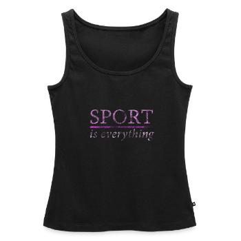 sportif - Débardeur bio Premium Femme - noir - Devant - AI Model Female 172 light (172cm)