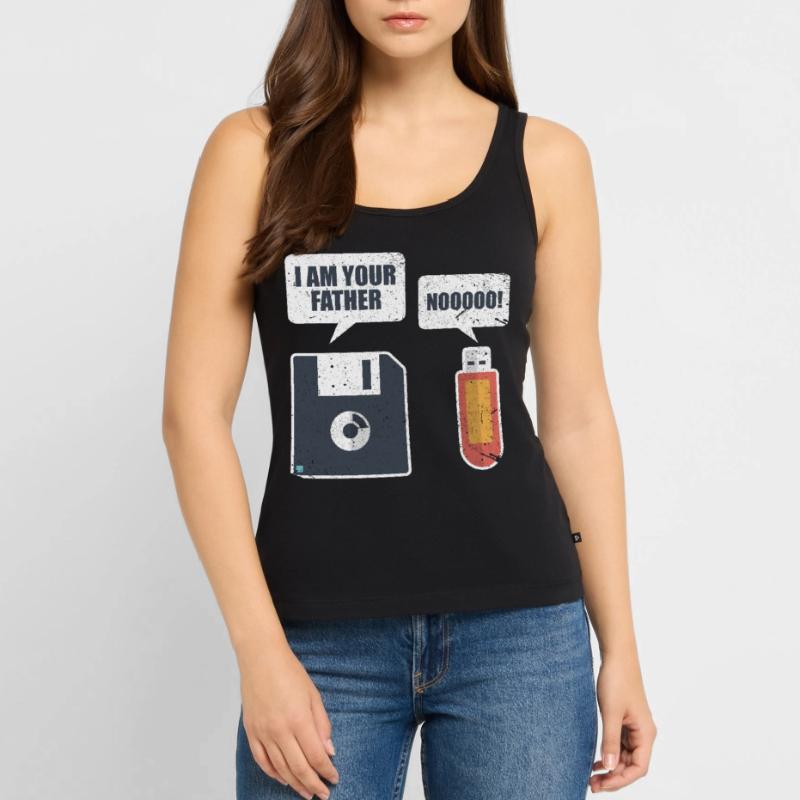 USB Floppy Disk Memory Computer Nerd Gift Women’s Premium Organic Tank top