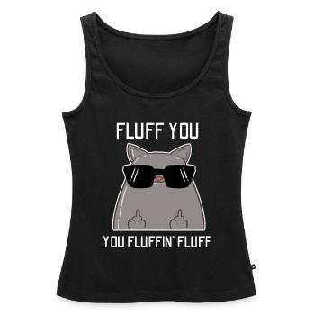 Fluff You - Débardeur bio Premium Femme - noir - Devant - AI Model Female 172 light (172cm)