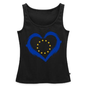 Europe - Débardeur bio Premium Femme - noir - Devant - AI Model Female 172 light (172cm)