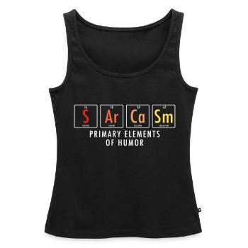 Sarkasmus - Frauen Premium Organic Tank Top - Schwarz - Vorne - AI Model Female 172 light (172cm)