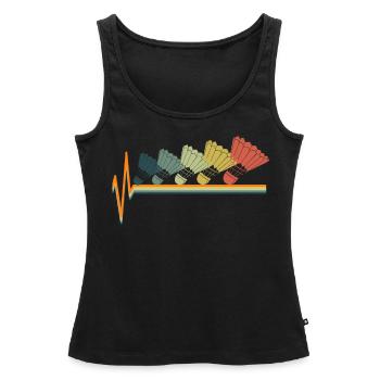 BADMINTON - Frauen Premium Organic Tank Top - Schwarz - Vorne - AI Model Female 172 light (172cm)