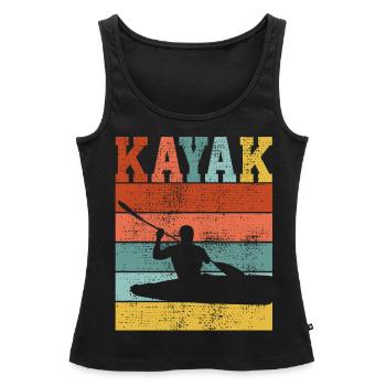 KAYAK KAYAK - Débardeur bio Premium Femme - noir - Devant - AI Model Female 172 light (172cm)