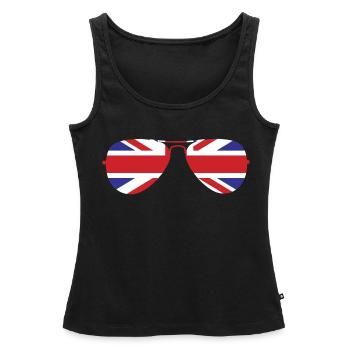 Union Jack - Débardeur bio Premium Femme - noir - Devant - AI Model Female 172 light (172cm)