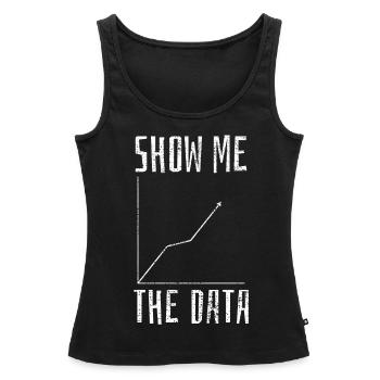Data Science Computer Science - Women’s Premium Organic Tank top - black - Front - AI Model Female 172 light (172cm)