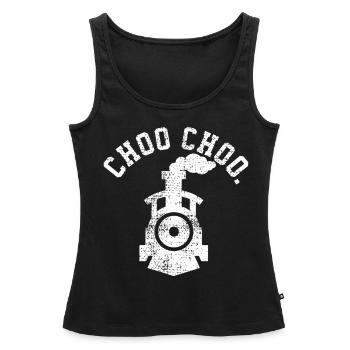 Model train train trains Choo - Women’s Premium Organic Tank top - black - Front - AI Model Female 172 light (172cm)