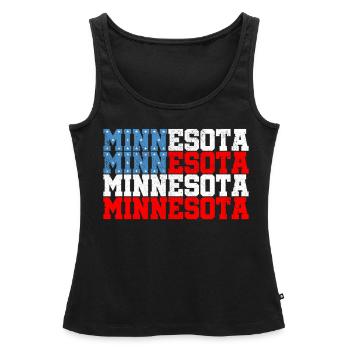 Minnesota - Débardeur bio Premium Femme - noir - Devant - AI Model Female 172 light (172cm)