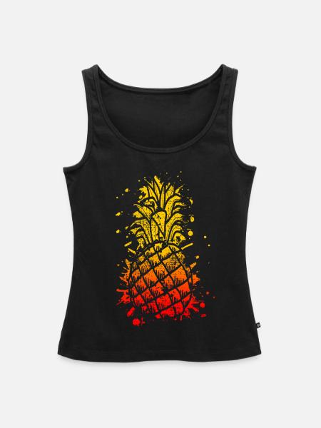 Ananas Ananas Ananas - Frauen Premium Organic Tank Top - Schwarz